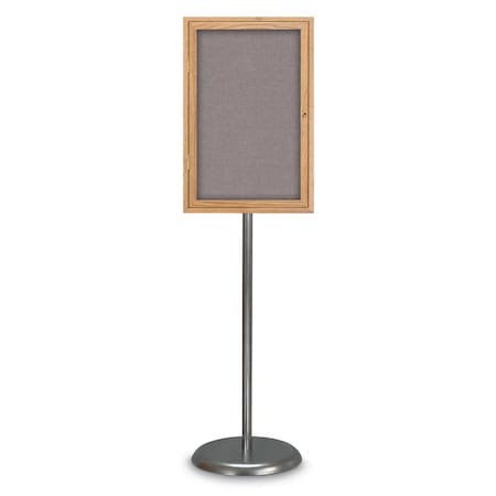 United Visual Products Corkboard, Double Door, Radius Frame, 48x36", Bronze/Pearl UV7003-BRONZE-PEARL
